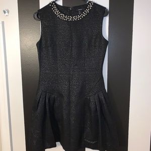 Black dress with beaded neckline